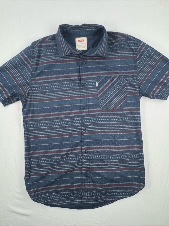Levi's Other - Levi's Western Navy Blue Striped Casual Button-Down Shirt